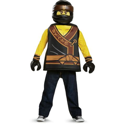 Childs Boys Classic Lego Ninjago Movie Black Ninja Cole Costume