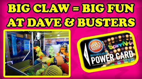 Dave And Busters The Big One Claw Machine Wins We Win Big Prizes Out