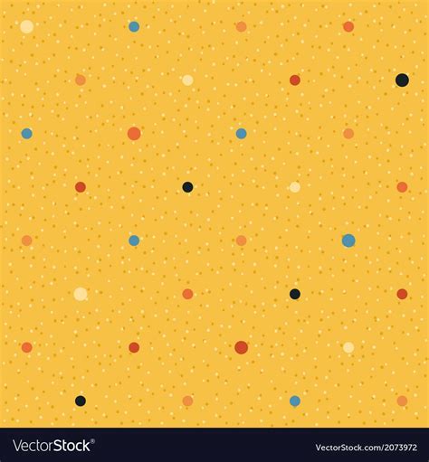 Yellow Seamless Textured Polka Dots Pattern Vector Image On