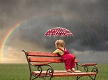 umbrella, Child, Rain, Nature, Cloud, Baby Wallpapers HD / Desktop and ...
