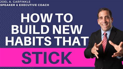 How To Build New Habits That Stick Youtube