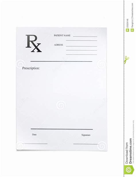 Blank Prescription Pad Template Fresh Printable Blank Prescription