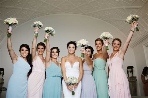 Loved How The Multi Colored Bridesmaids Dresses Turned Out For Our