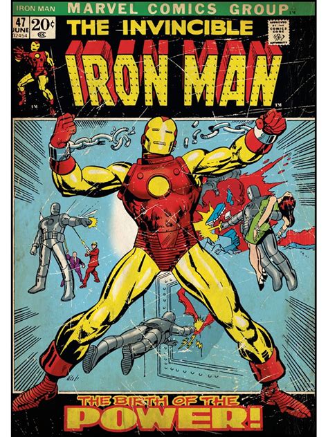 Iron Man Wall Accent Marvel Comic Book Cover Poster Stick Up