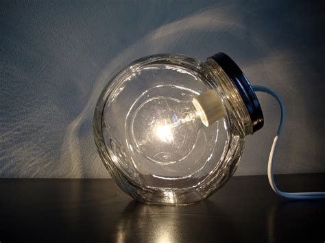 Modern Glass Jar Lighting With Clear Light Bulb Modern Light Etsy