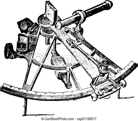 sextant vintage engraving sextant vintage engraved illustration industrial encyclopedia e o