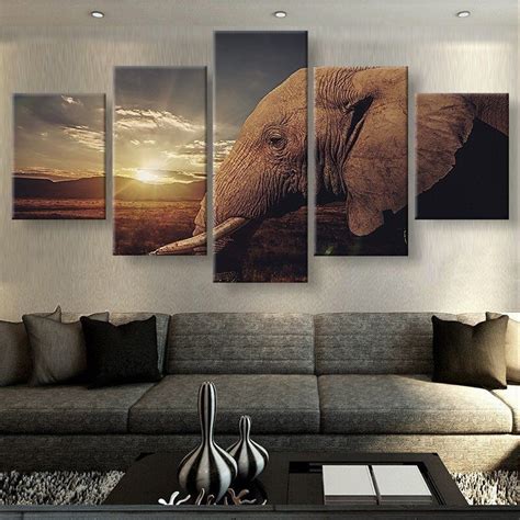 Large Framed African Elephant Elephant Home Decor