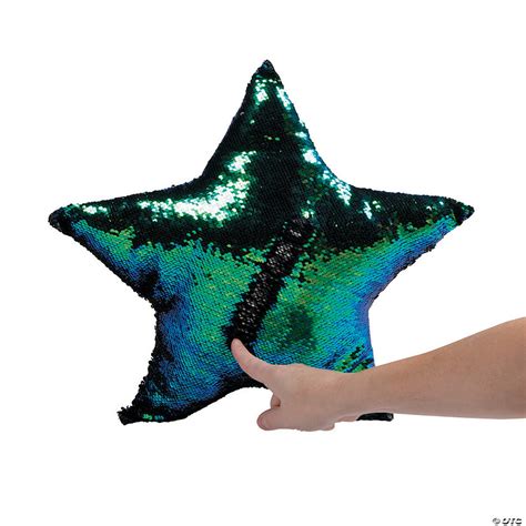 Plush Reversible Sequin Star Pillow