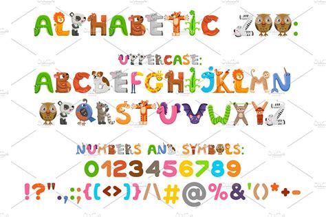 Alphabetic Zoo Font Duo Font Pairing Print Wallpaper Preschool
