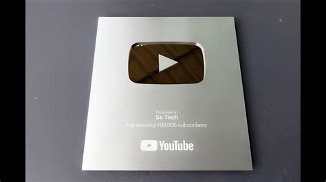 Youtube silver play button award! 2019 YouTube Silver Play Button Unboxing , Finally ...