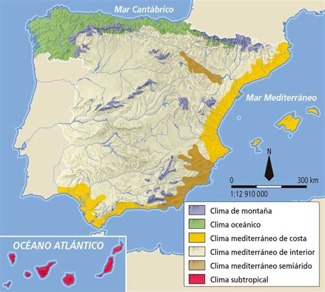 mapa los climas de espana