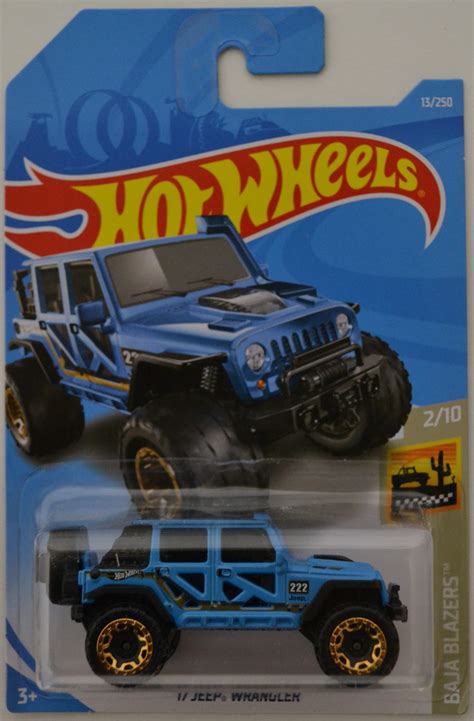 Hot Wheels 2019 Baja Blazers 17 Jeep Wrangler 13250 Blue Yoover