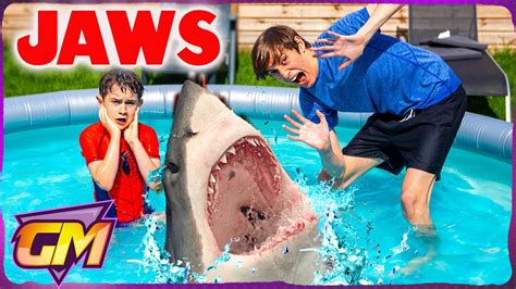 Jaws Parody Scary Shark Attacks Kids Youtube