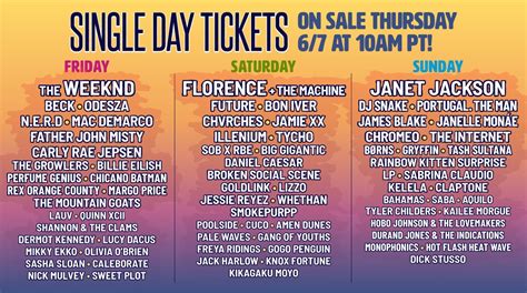 Outside Lands Daily Lineup Announced Single Day Tickets On Sale Soon