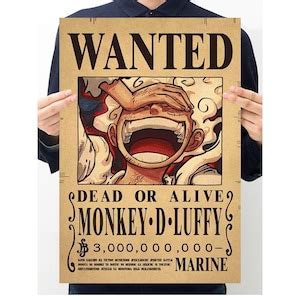 Luffy Wanted Poster One Piece Poster Manga Billion Bounty Etsy Hong Kong