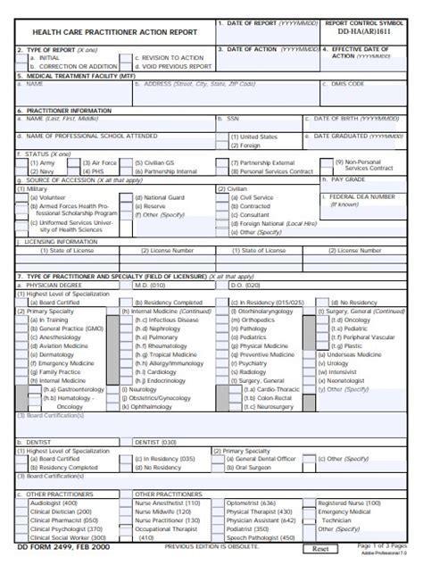 Download Dd 2499 Fillable Form