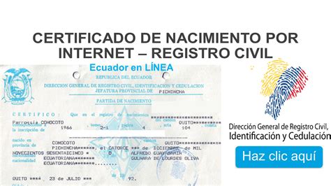 Request Birth Certificate Or Birth Certificate In Ecuador Vidabytes