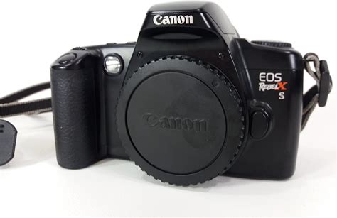 Black Canon Eos Rebel X S 35mm Film Slr Camera Body And Lens Point