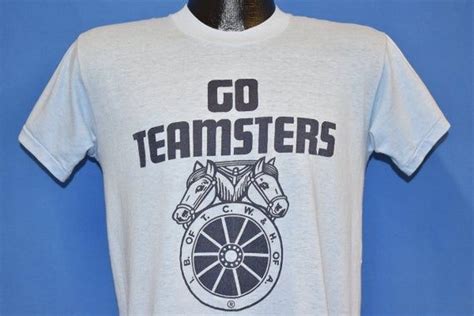 70s Go Teamsters Labor Union T Shirt Medium Etsy Shirts T Shirt