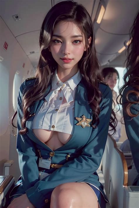 sexy flight attendant cosplay vol 2 images ai art lookbook