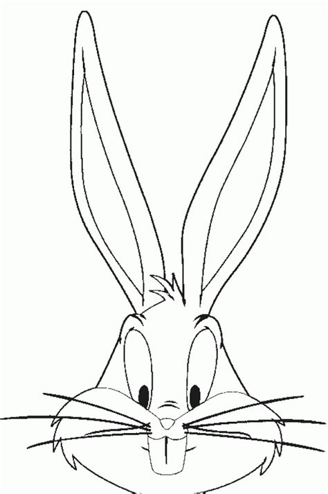 A cute bunny face drawing, finished with crayons this very simple tutorial is great for those that are just learning how to draw. Looney Tunes Coloring Pages : Face Bugs Bunny Coloring ...