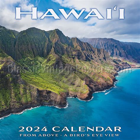Hawaii From Above A Birds Eye View 2024 Wall Calendar