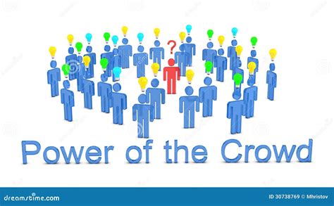Power Of The Crowd Stock Image Image Of Internet Answer 30738769