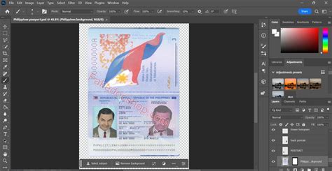 Philippines Passport Editable Psd Template Fakedocshop