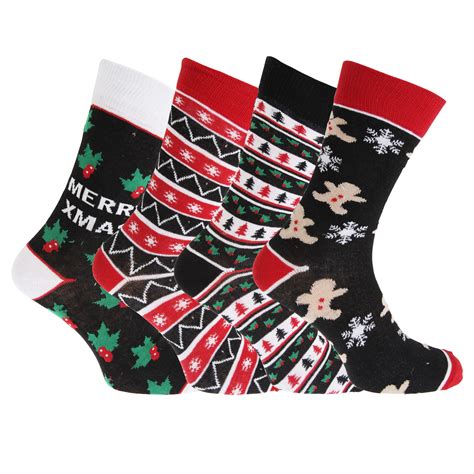 Buy Festive Fun Mens Christmas Dress Socks 4 Pairs