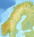 La norvège carte topographique de la Norvège carte topo (Europe du Nord ...