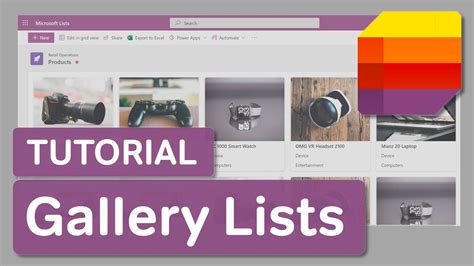 Microsoft Lists Create A List With Gallery View Youtube