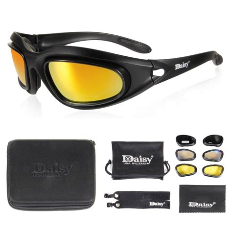 Sporting Goods Daisy C5 Ballistic Goggles Polarized Tactical Military Sunglasses 4 Lens Kit