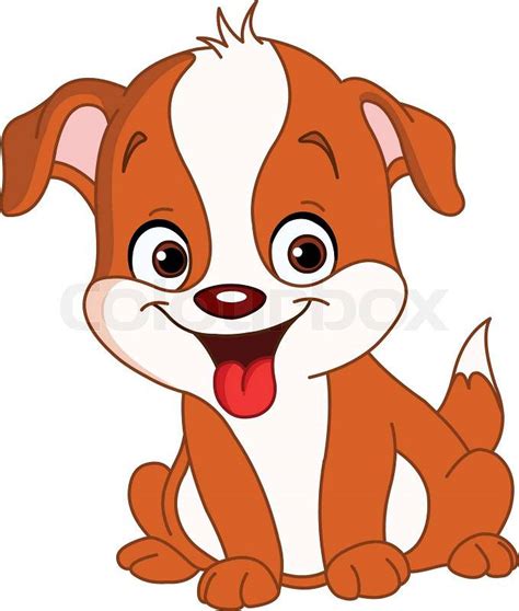 Smiley Cute Puppy Stock Vector Colourbox