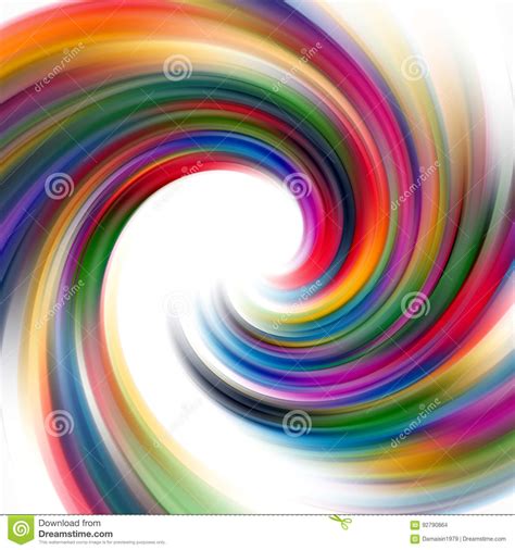 Abstract Design With Rainbow Lines In Motion Stock