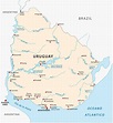 Mapa de ríos del Uruguay