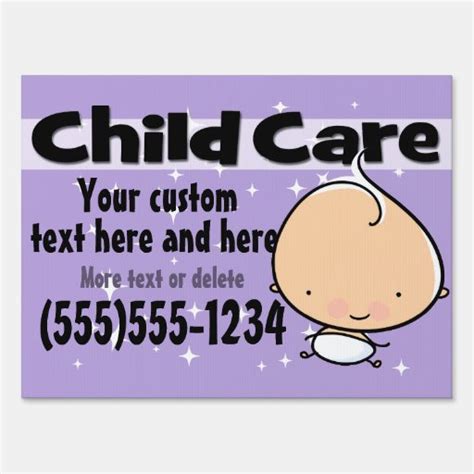 Day Care Child Care Infantcustomizable Signs Zazzle