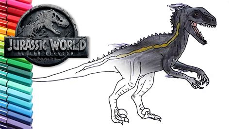 How To Draw Jurassic World Indoraptor Dinosaur Color Pages Drawing