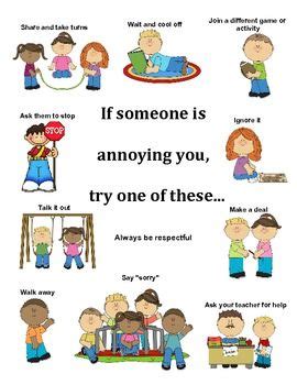 What To Do When Someone Is Annoying You Conflict Resolution Poster Teacherspayteachers Com