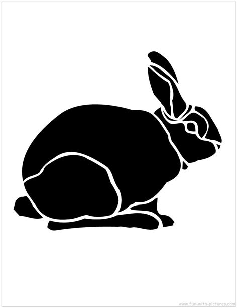 Rabbit Stencil Silhouette Craft For Easter Appliqué Wall Hanging