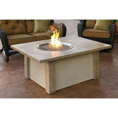 Outdoor Greatroom Company San Juan 48 Inch Natural Gas Fire Pit Coffee Table In Ameristone Tan