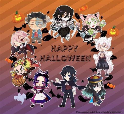 Kimetsu No Yaiba Động Hỗn Tạp Halloween Xíu Halloween Anime