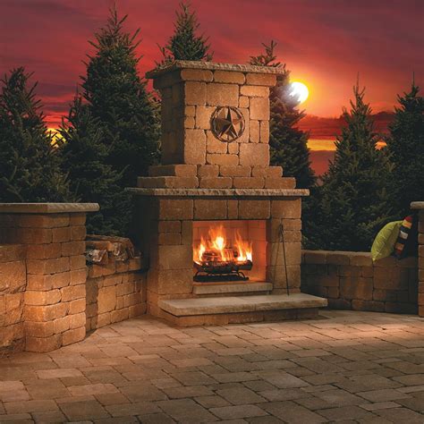 Victorian Stone Outdoor Wood Burning Fireplace Kit Outdoor Fireplace