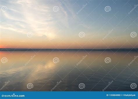 Beautiful Red Sunset Over Lake Stock Photo Image Of Reflect Lake