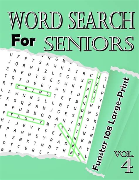 108 Large Print Word Search For Seniors Vol4 Funster 108 Large