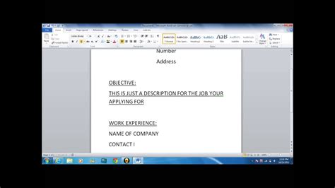 But, do you know what? how to write a basic resume - YouTube