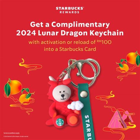 Starbucks 2024 Cny Card And Cny Keychain