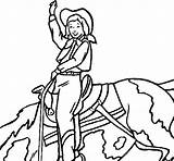 Cowgirl Coloring Coloringcrew Majo Colored sketch template