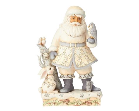Jim Shore White Woodland Santa Claus Figurine American Greetings