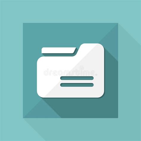 Folder Flat Minimal Icon Stock Vector Illustration Of Clear 119148769