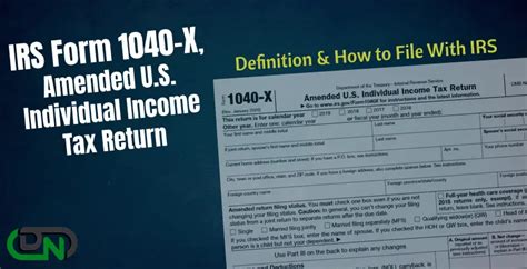Irs Form 1040 X Amended Us Individual Income Tax Return How To File
